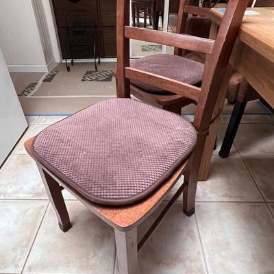Sold Wood Rectangular Table and 4 Chairs