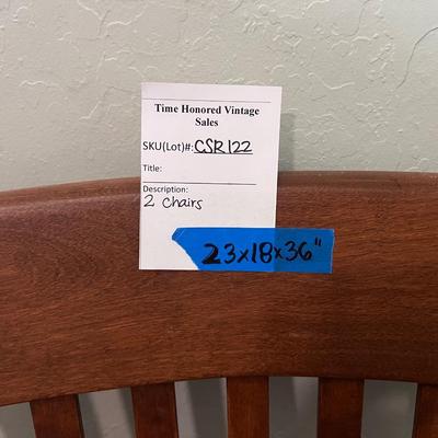 2 Wooden Chairs