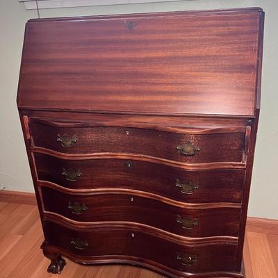 Ball and Claw foot mahogany secretary desk