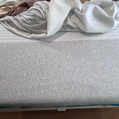 Full Size Bedframe, Mattress, Boxspring Headboard and Bedding