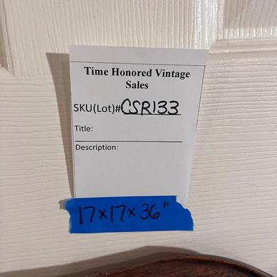 2 Wooden Covered Chairs