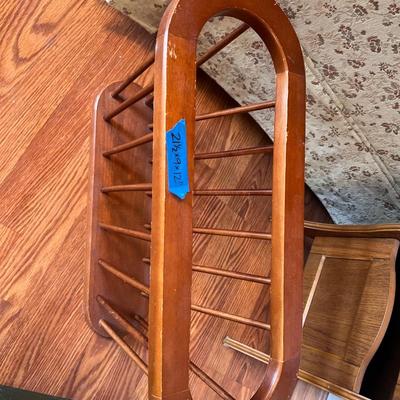 Magazine Tower, Green Painted Decorative Wagon and Floor Magazine holder