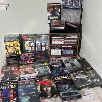 Samsung DVD Player, DVD’s, CD’s, Tapes, Storage Drawers