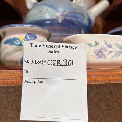 Glasses, Teapots and Sauce dishes