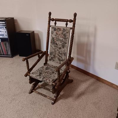 ANTIQUE EASTLAKE STYLE PLATFORM ROCKER perfect condition!