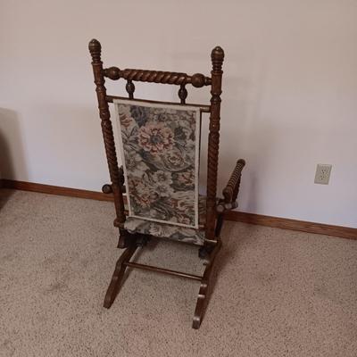 ANTIQUE EASTLAKE STYLE PLATFORM ROCKER perfect condition!