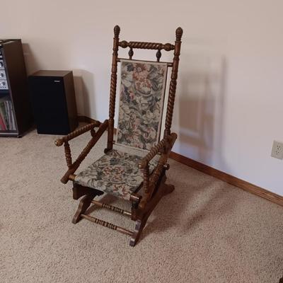 ANTIQUE EASTLAKE STYLE PLATFORM ROCKER perfect condition!