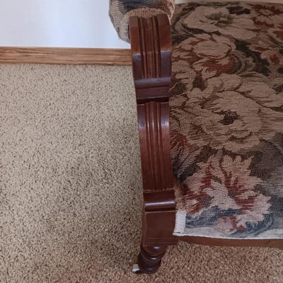 ANTIQUE EASTLAKE STYLE ARMCHAIR ON CASTERS perfect condition!