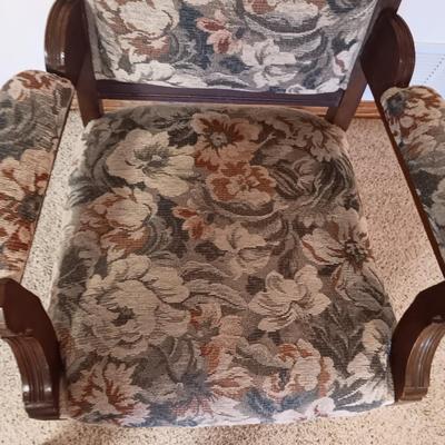 ANTIQUE EASTLAKE STYLE ARMCHAIR ON CASTERS perfect condition!