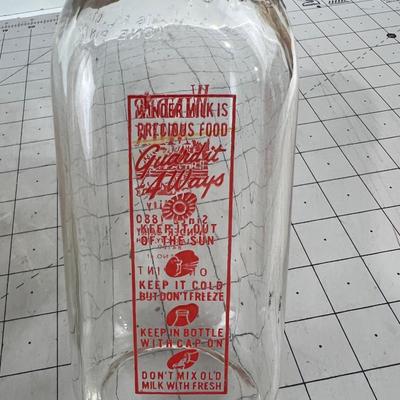 Glass Milk Bottles Collectible. 