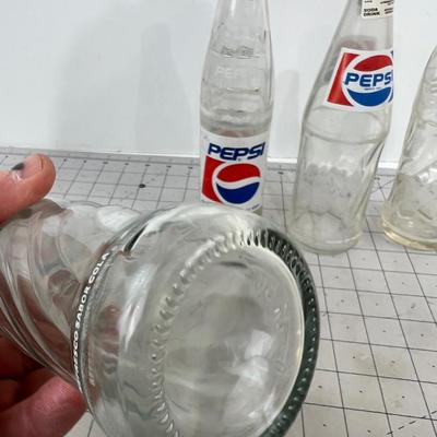 (4) Pepsi Bottles, Various Logos 
