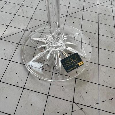 Mikasa Pair of Candle Sticks and Crystal Vase