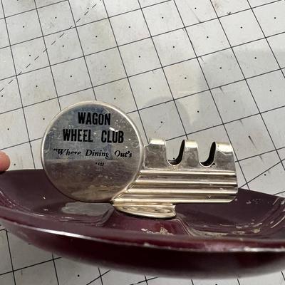 2 Vintage Metal Ashtrays 