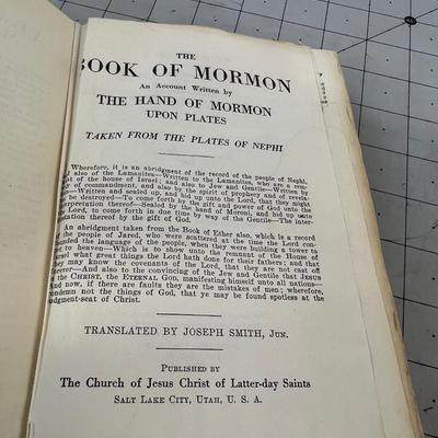 1920 BOOK OF MORMON - Collectible! 