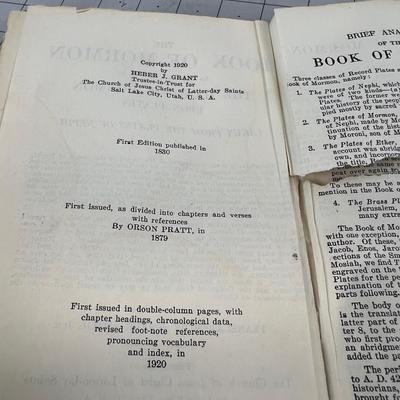 1920 BOOK OF MORMON - Collectible! 