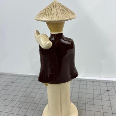 California Pottery Asia Figurine, Circa 1950's 