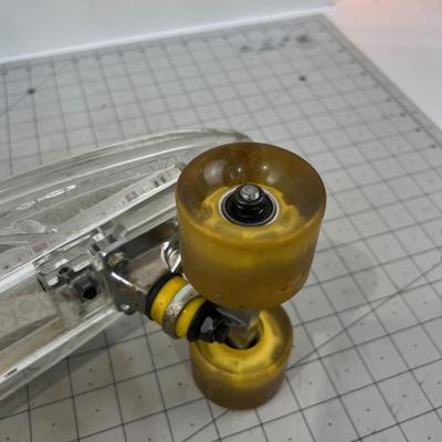Clear Lucite Skateboard with LED Lights