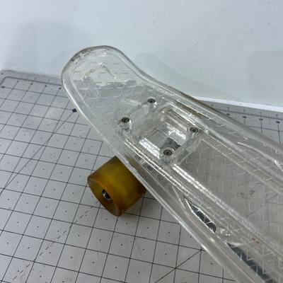 Clear Lucite Skateboard with LED Lights