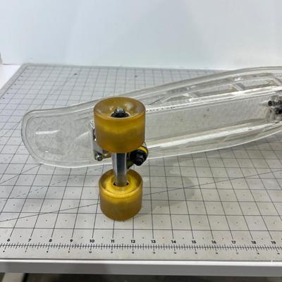 Clear Lucite Skateboard with LED Lights