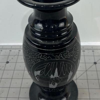 WOW! Marble Carved Vase Floral Design 
