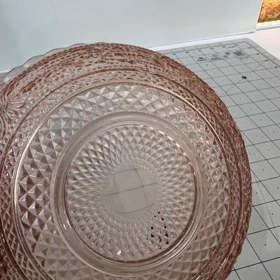2 Pink Depression Glass Bowls 
