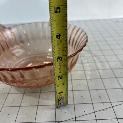 2 Pink Depression Glass Bowls 