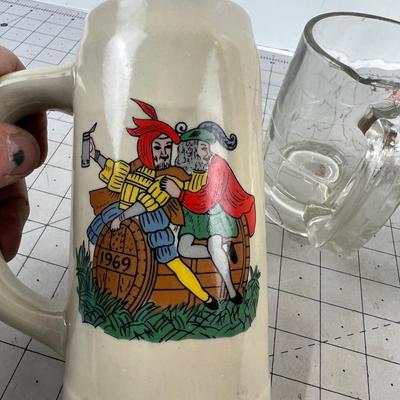 Collection of Vintage Beer Stein Mugs 3 