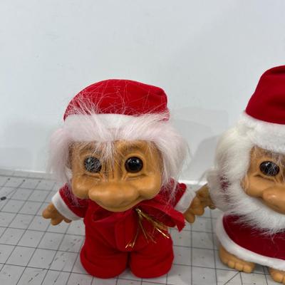 Troll Doll Mr. & Mrs. Santa Claus 