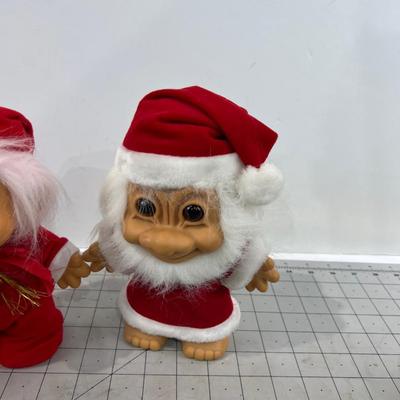 Troll Doll Mr. & Mrs. Santa Claus 