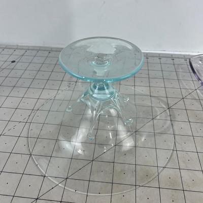 2 Pieces of Hand Blown Glass; Swan & Candy Dish