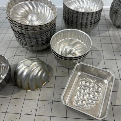 Super Lot of Tin JELLO Molds 