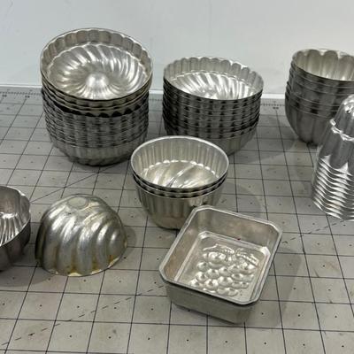 Super Lot of Tin JELLO Molds 