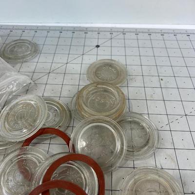 Pile of Atlas Canning Jar Lids GLASS 