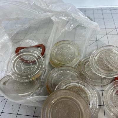Pile of Atlas Canning Jar Lids GLASS 
