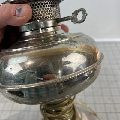 Electrified Oil Lamp - Chrome WOW! 