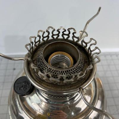 Electrified Oil Lamp - Chrome WOW! 