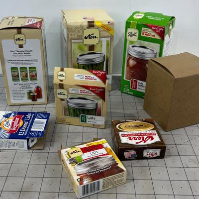 Rings, Lids, Partial Boxes of Canning Items