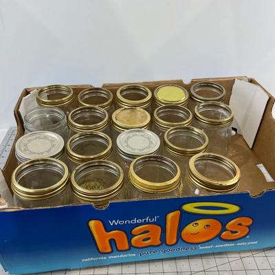 Lot Of Wide Mouth Quart Jars (18) 
