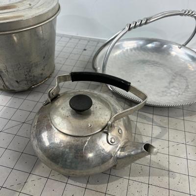 Gravy Boat, Tea Pot, Serving Plate 