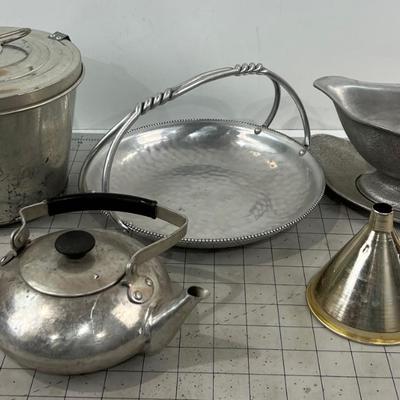 Gravy Boat, Tea Pot, Serving Plate 