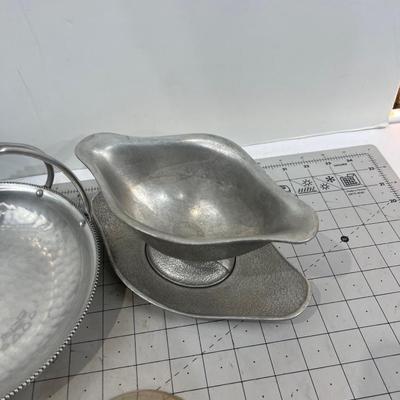 Gravy Boat, Tea Pot, Serving Plate 