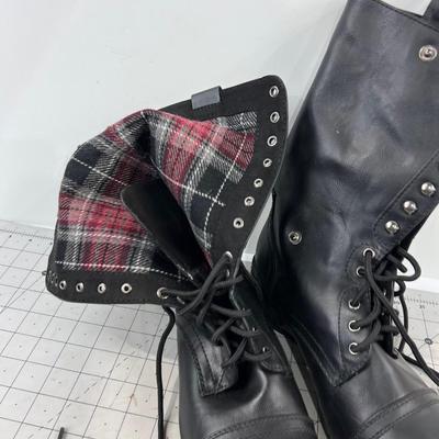 Women's Combat Boots, Size 9-1/2 