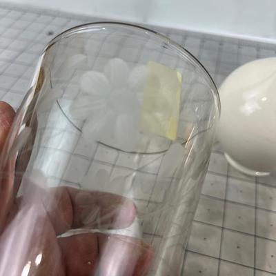 3 Vases- Cut Glass, Etched Glass and Lenox 