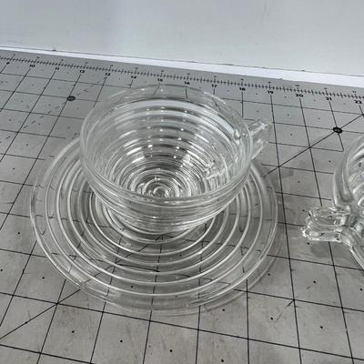 Manhattan GLASS Ware (3) Pieces 