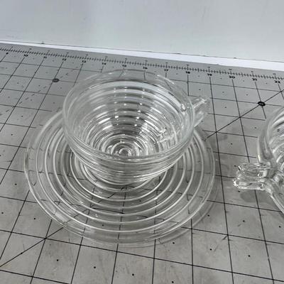 Manhattan GLASS Ware (3) Pieces 