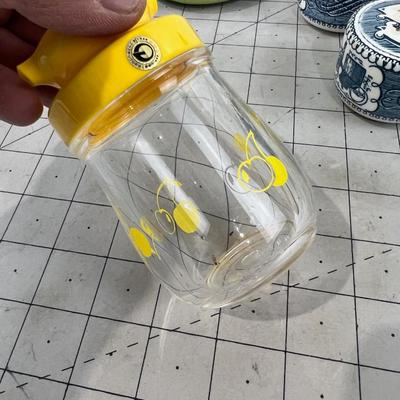 Collection of Cool old Stuff; S & P Mustache Cup, Syrup, Cream Bottle