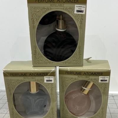 Perfume Atomizers New in the Box (3) Glass 