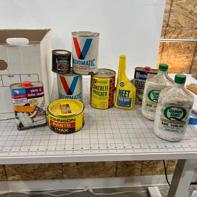 Garage Lot of Oils, Chemicals etc. 