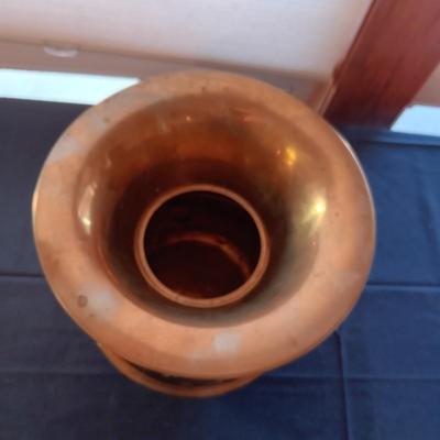 PONY EXPRESS CHEWING TOBACCO CUT PLUG BRASS SPITTOON