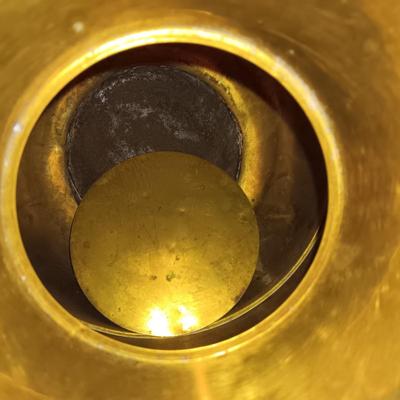 PONY EXPRESS CHEWING TOBACCO CUT PLUG BRASS SPITTOON